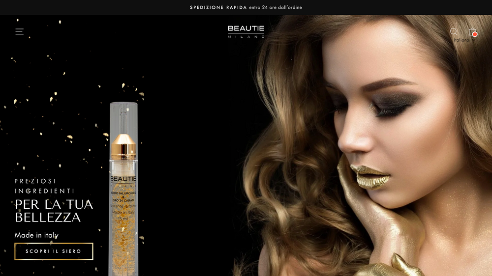 Beautie Milano: sviluppo tema custom Shopify